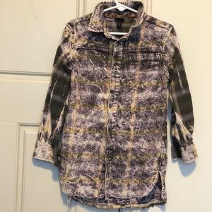 Art class grunge vibe plaid top